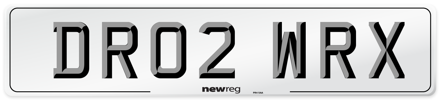 DR02 WRX Number Plate from New Reg